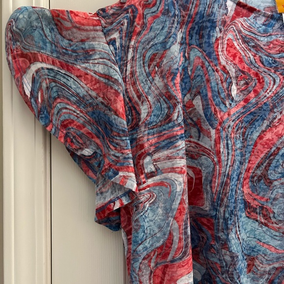 Ruby Rd. Short Flutter Sleeve Tee - Picture 3 of 5